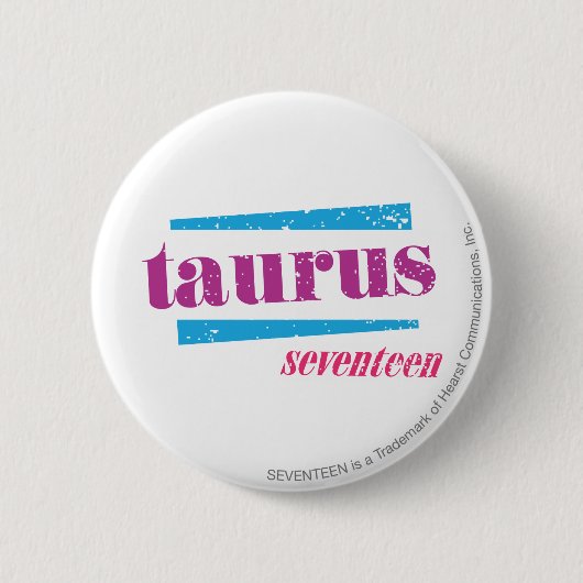 Taurus Paars Ronde Button 5,7 Cm (Voorkant)