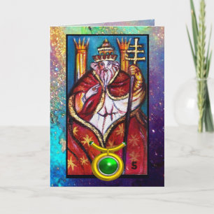 TAURUS, POPE HIEROPHANT TAROT ZODIAC BIRTHDAY KAART
