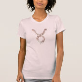 Taurus Roos Gold Zodiac Horoscope Astrologie T-shirt (Voorkant)