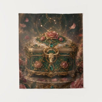 Taurus Rose Schatkist Zodiac Kunst Wandkleed