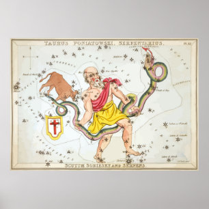 Taurus - Serpens - Scutum - Constellatie Poster