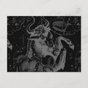 Taurus Sign Constellation Hevelius circa 1690 Briefkaart