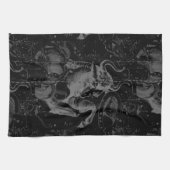 Taurus Sign Constellation Hevelius circa 1690 Theedoek (Horizontaal)
