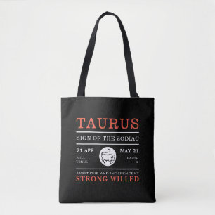 Taurus Sign van de Zodiac, Astrologisch Draagtas