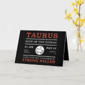 Taurus Sign. van de Zodiac, Astrologische kaart (Gele Bloem)