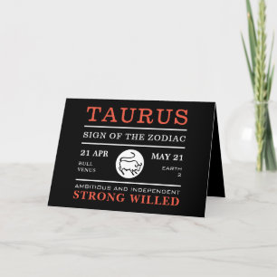 Taurus Sign. van de Zodiac, Astrologische kaart