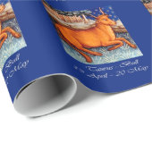 Taurus Star Sign Gift Wrap,  kunst Cadeaupapier (Rol Hoek)