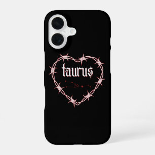 Taurus sterrenbeeld gothic edgy verjaardag iPhone 16 hoesje