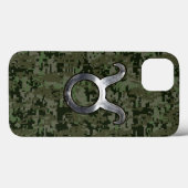 Taurus-symbool op Green Digital Camo Case-Mate iPhone Case (Achterkant (horizontaal))