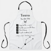 Taurus – takenlijst schort (Voorkant)