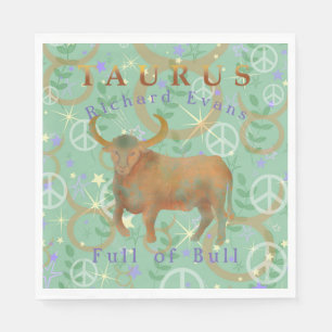 Taurus The Bull Funny Zodiac Servet