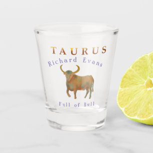 Taurus The Bull Funny Zodiac Shot Glas