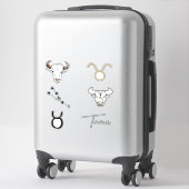 Taurus the Bull jarig astrologie zodiablack Sticker (Koffer)
