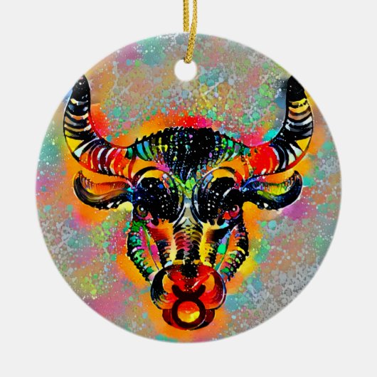 Taurus Tijuana Keramisch Ornament (Voorkant)