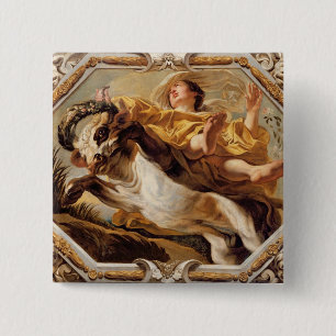 Taurus, van de Tekenen van de Zodiac Vierkante Button 5,1 Cm
