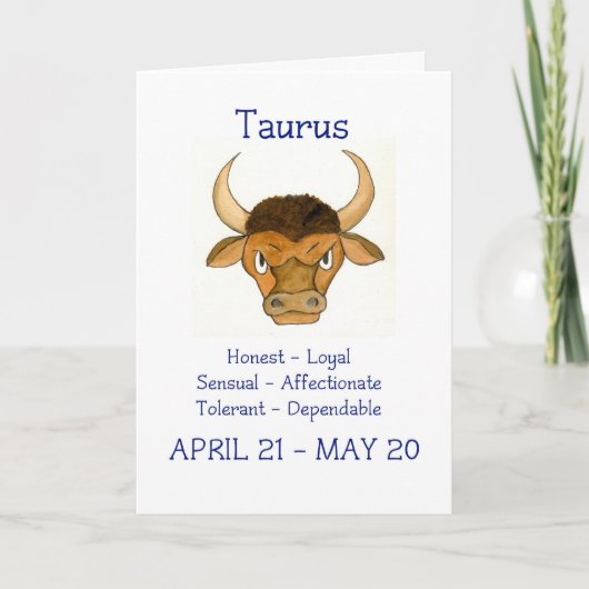 "Taurus"-vogelkaart Kaart (Voorkant)