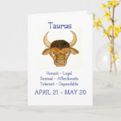 "Taurus"-vogelkaart Kaart (Gele Bloem)