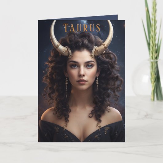 Taurus Vrouw Verjaardag Kaart (Voorkant)