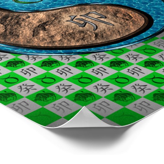 Taurus & Water Konijn Poster (Hoek)