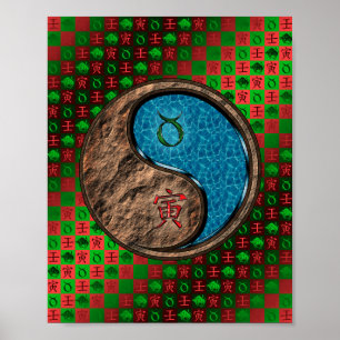 Taurus & Water Tijger Poster