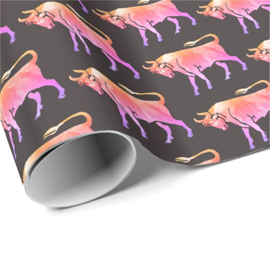 Taurus Waterverf Art Cadeaupapier (Rol Hoek)