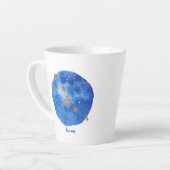 Taurus Waterverf Night Sky Constellation Zodiac Latte Mok (Linkerhoek)