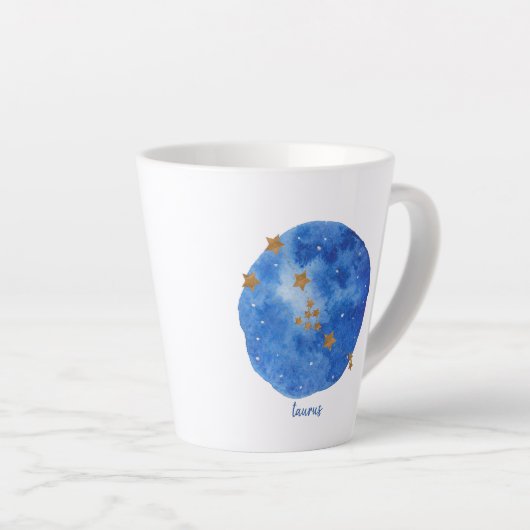 Taurus Waterverf Night Sky Constellation Zodiac Latte Mok (Rechterhoek)