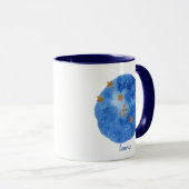 Taurus Waterverf Night Sky Constellation Zodiac Mok (Voorkant rechts)