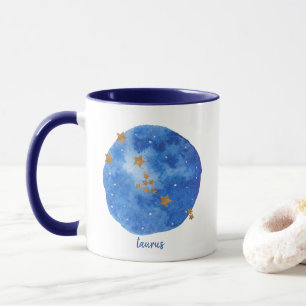 Taurus Waterverf Night Sky Constellation Zodiac Mok