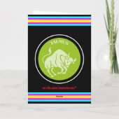 Taurus wenskaart kaart (Achterkant)