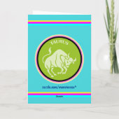 Taurus Wenskaart Kaart (Achterkant)