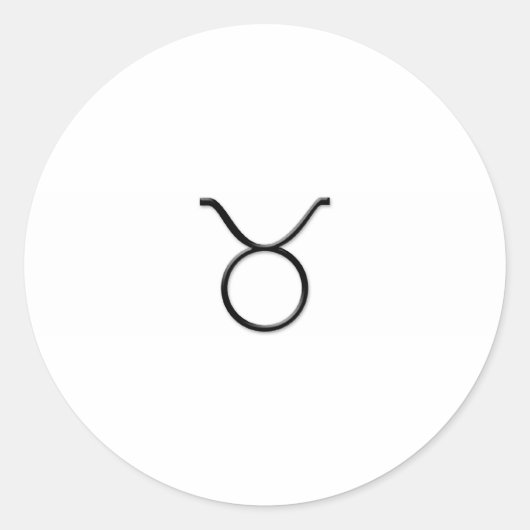 Taurus - Zodiabeteken Ronde Sticker (Voorkant)