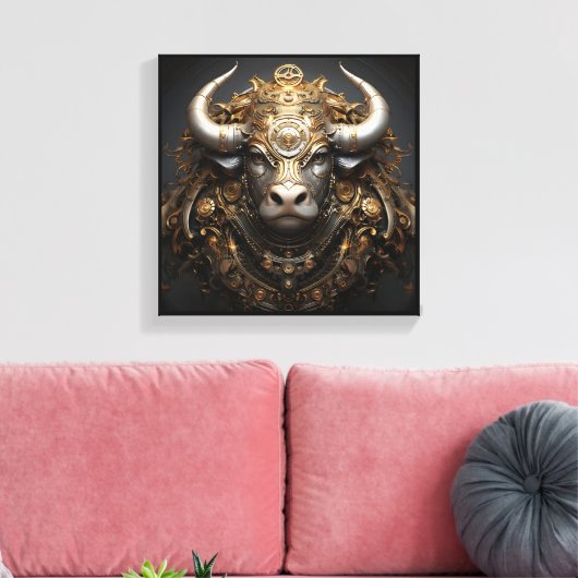 Taurus Zodiac Art Canvas (Insitu (Woonkamer))