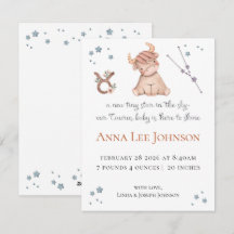 Taurus Zodiac Birth Announcement