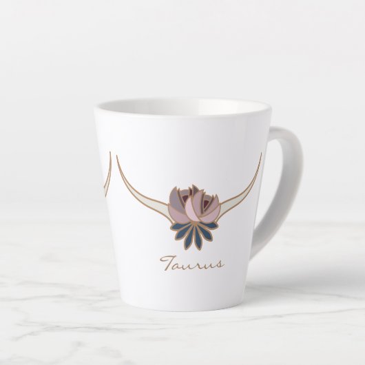 Taurus Zodiac Boho Café Mug (Angle droit)