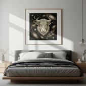 Taurus Zodiac Celestial Astrology Poster