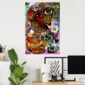 Taurus Zodiac Collage Poster (Thuiskantoor)