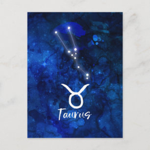 Taurus Zodiac Constellation Blauwe Melkweg Celesti Briefkaart
