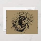 Taurus Zodiac Constellation Map Hevelius 1690 Briefkaart (Voorkant / Achterkant)