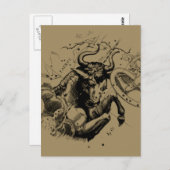 Taurus Zodiac Constellation Map Hevelius 1690 Briefkaart (Voorkant / Achterkant)