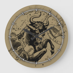 Taurus Zodiac Constellation Map Hevelius 1690 Grote Klok