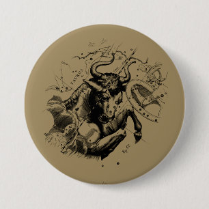 Taurus Zodiac Constellation Map Hevelius 1690 Ronde Button 7,6 Cm