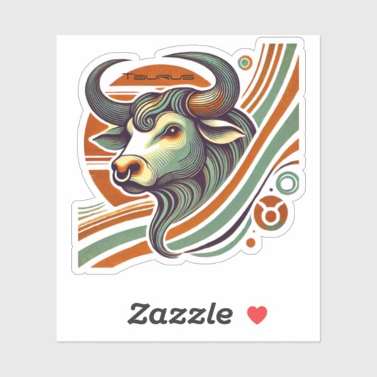 Taurus Zodiac Custom-Cut Vinyl Sticker (Vel)