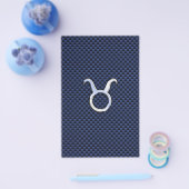 Taurus Zodiac Decor Navy Blue Carbon Fiber Print Flyer (Enkel)