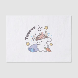Taurus Zodiac Dreamer - Schattige slaperig konijnt Tissuepapier