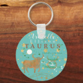 Taurus Zodiac Gepersonaliseerd Sleutelhanger (Voorkant)