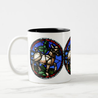 Taurus Zodiac Glas in lood Notre-Dame de Paris Mg Tweekleurige Koffiemok