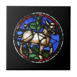 Taurus Zodiac Glas in lood Notre-Dame de Paris Ti Tegeltje
