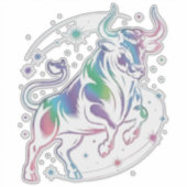 Taurus Zodiac Holographic Bull Design Sticker (Voorkant)