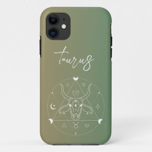 Taurus zodiac horoscoop sterbordgradiënt iPhone 11 hoesje